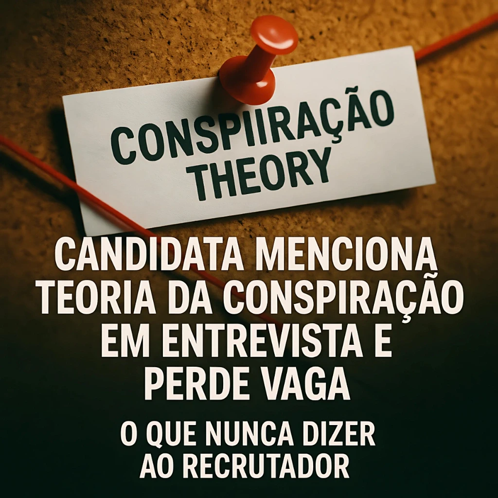 Candidata menciona teoria da conspiração em entrevista e perde vaga: o que nunca dizer ao recrutador