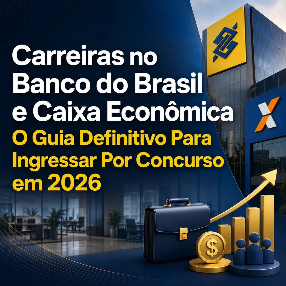 Carreiras no Banco do Brasil e Caixa Econômica: O Guia Definitivo Para Ingressar Por Concurso em 2026