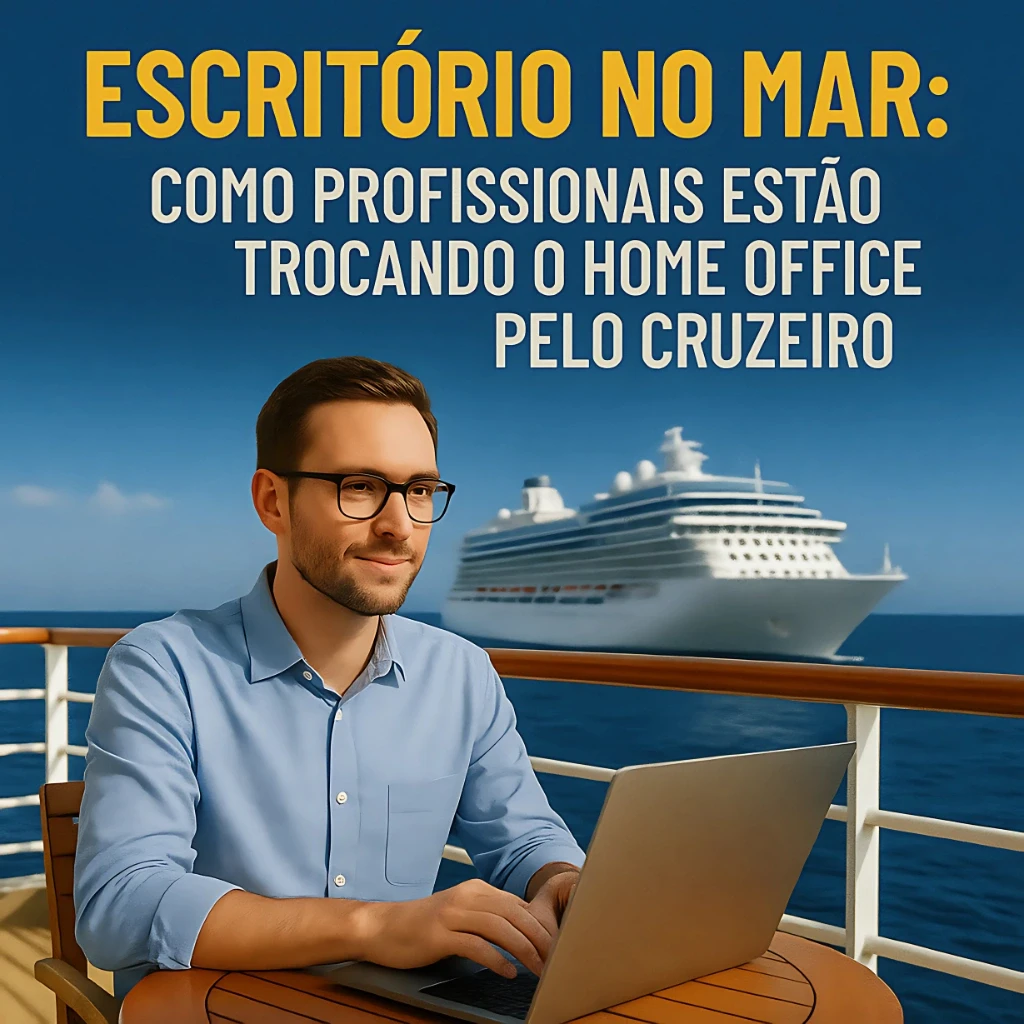 Escritório no mar: como profissionais estão trocando o home office pelo cruzeiro