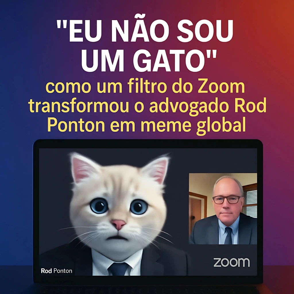 “Eu Não Sou um Gato”: como um filtro do Zoom transformou o advogado Rod Ponton em meme global