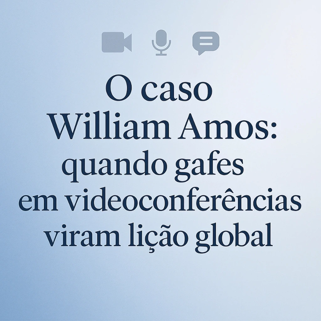O caso William Amos: quando gafes em videoconferências viram lição global